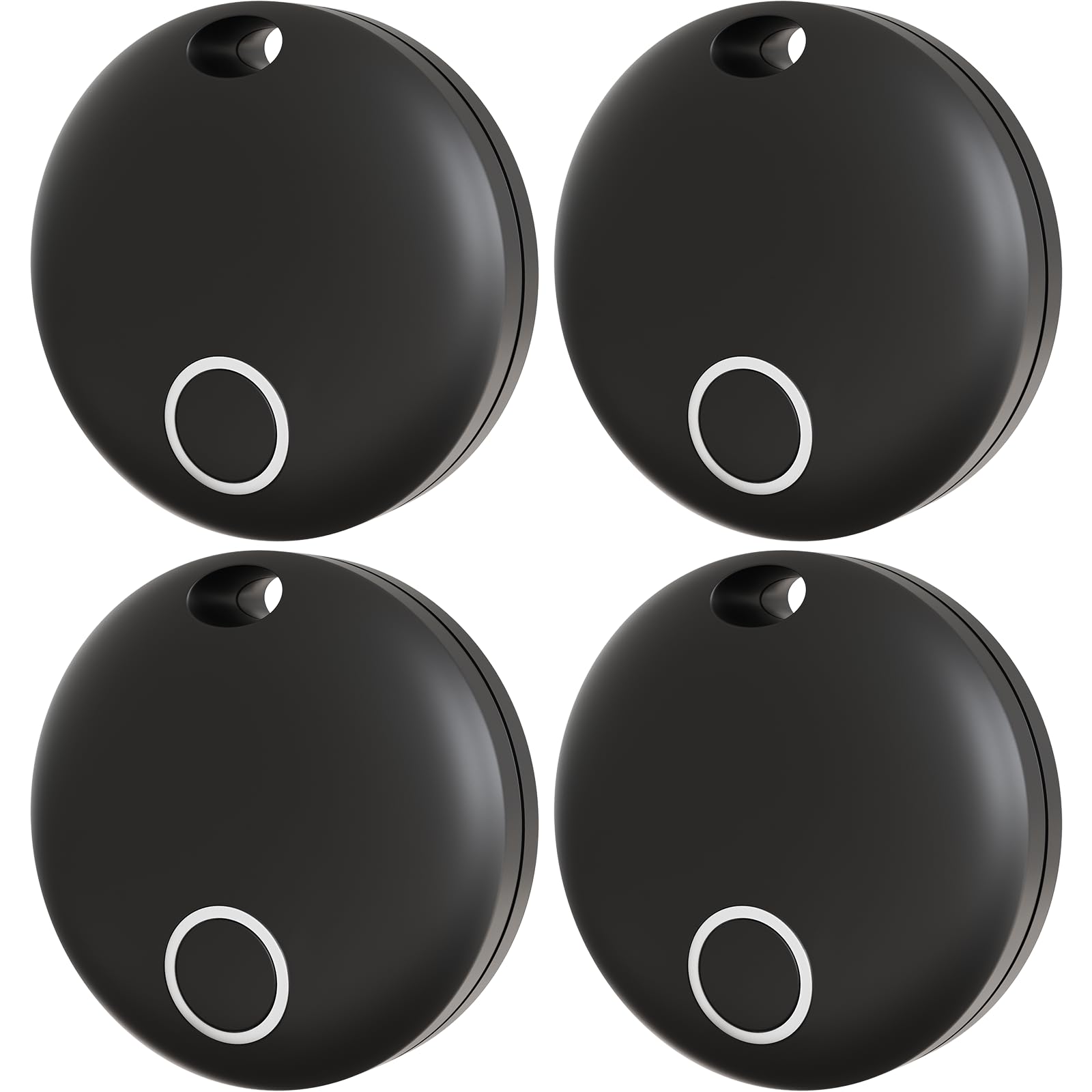 Key Finder, Bluetooth Tracker Working with Apple Find My (iOS Only) | IP67 Waterproof Tracker for Outdoor, Luggage Tracker for Phone | Find My Keys Device, Battery Replaceable, 4 Pack