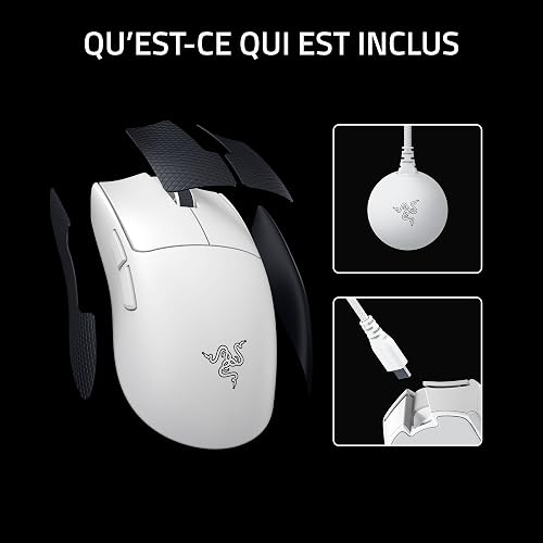 Razer Viper V4 Pro - Wireless symmetrical e-sports gaming mouse - Ultra-lightweight 50g - HyperSpeed Gen-2 up to 8 KHz polling - Focus Pro 50K sensor - Optical scroll wheel - PC/Mac | White - 10