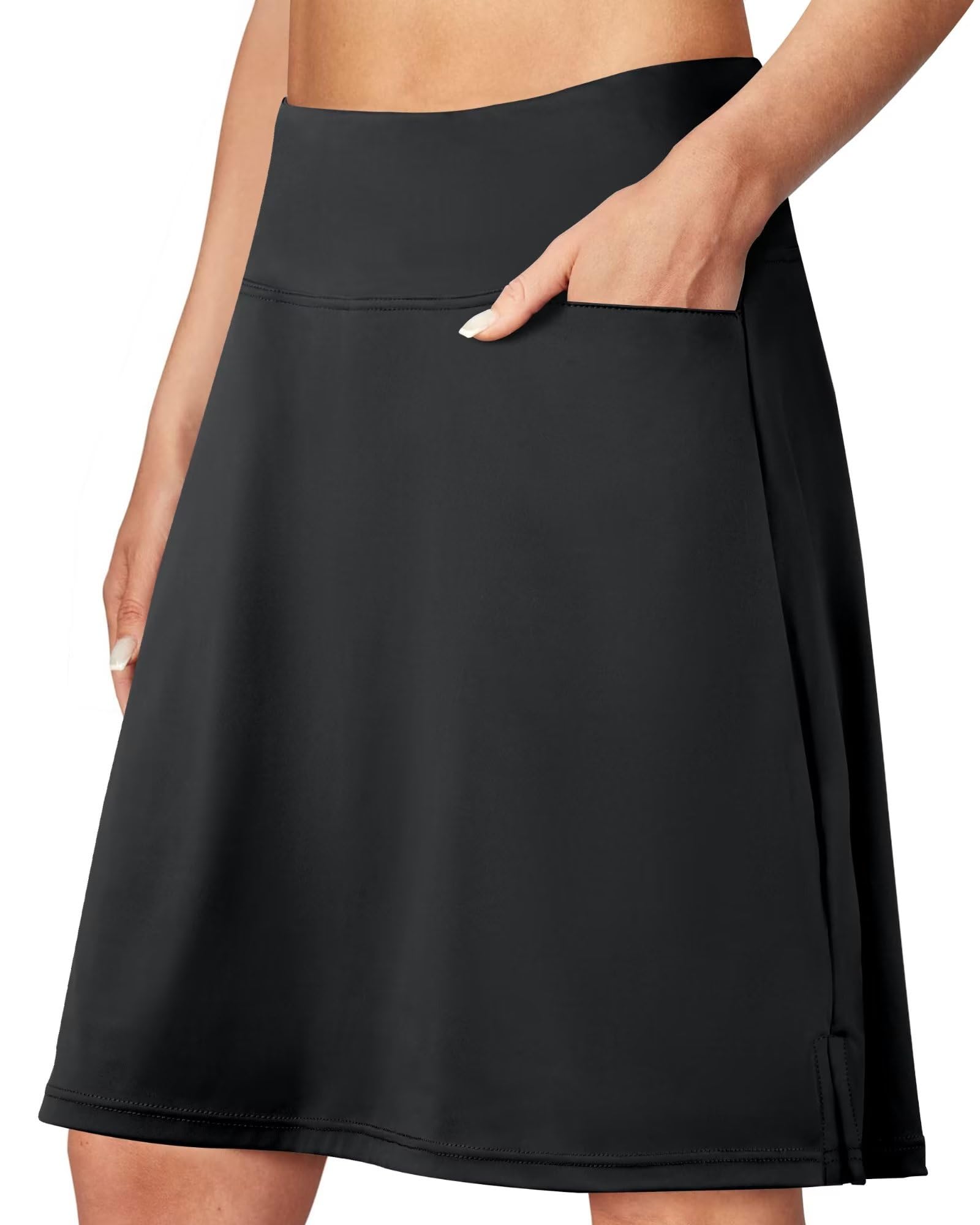 SPEED MATE Knee Length Skorts Tennis Skirt for Women Golf Athletic Skorts High Waisted Breathable Casual Skorts with Pockets