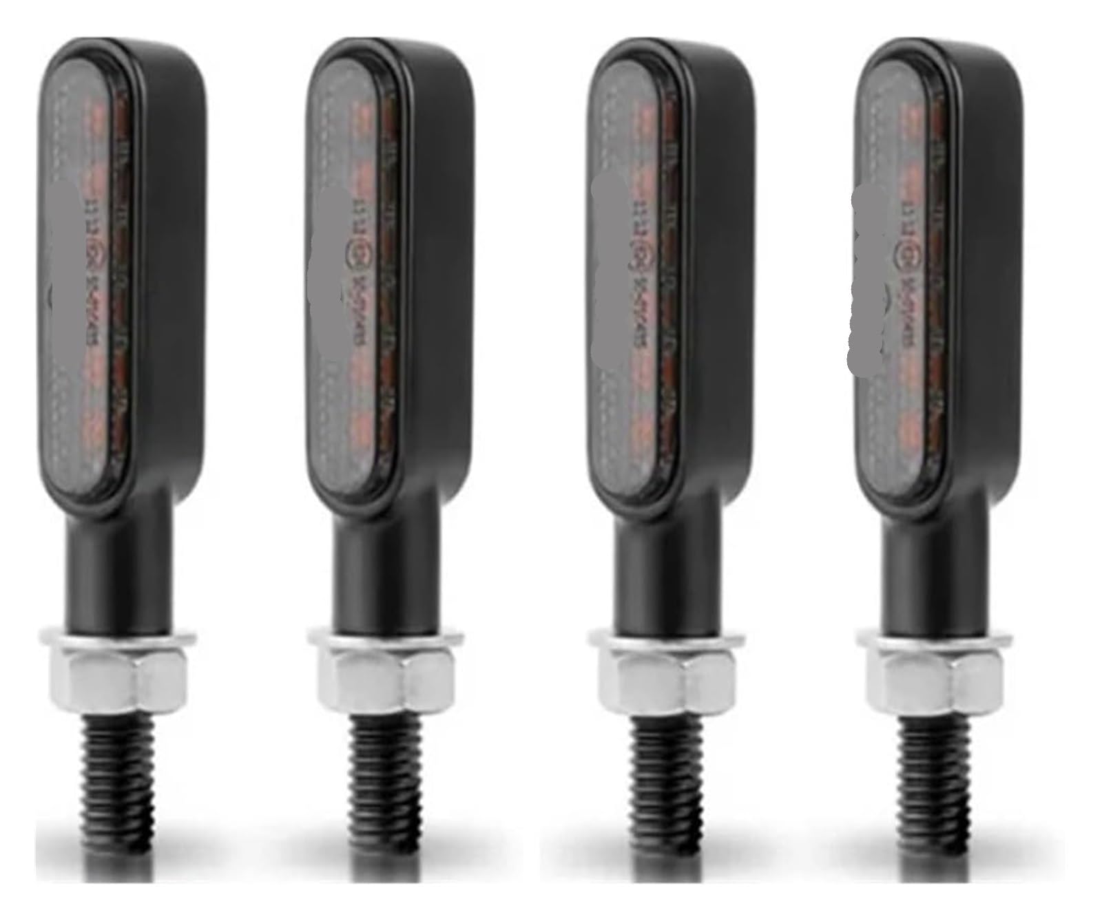 QWQNMC Indicatore Direzione Moto Moto Indicatori di Direzione Luci Frecce Lampeggianti Fanali per 12V 8mm Svolta Lampadine(6Light -4 PCS)