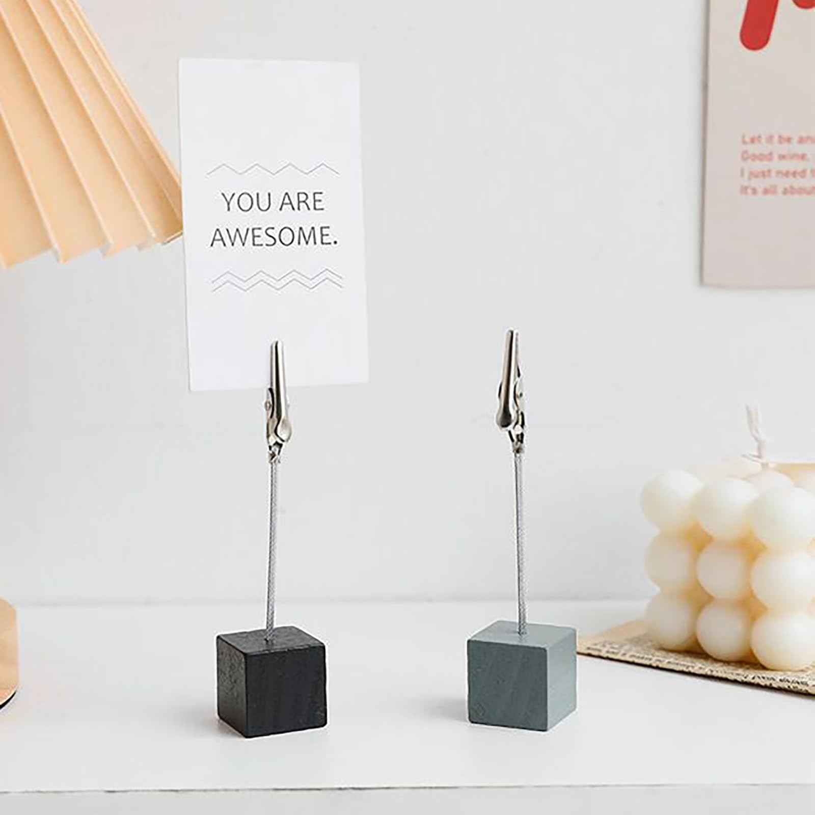 Amazon | メモホルダー 5個セット 卓上 自立 メモスタンド カード立て