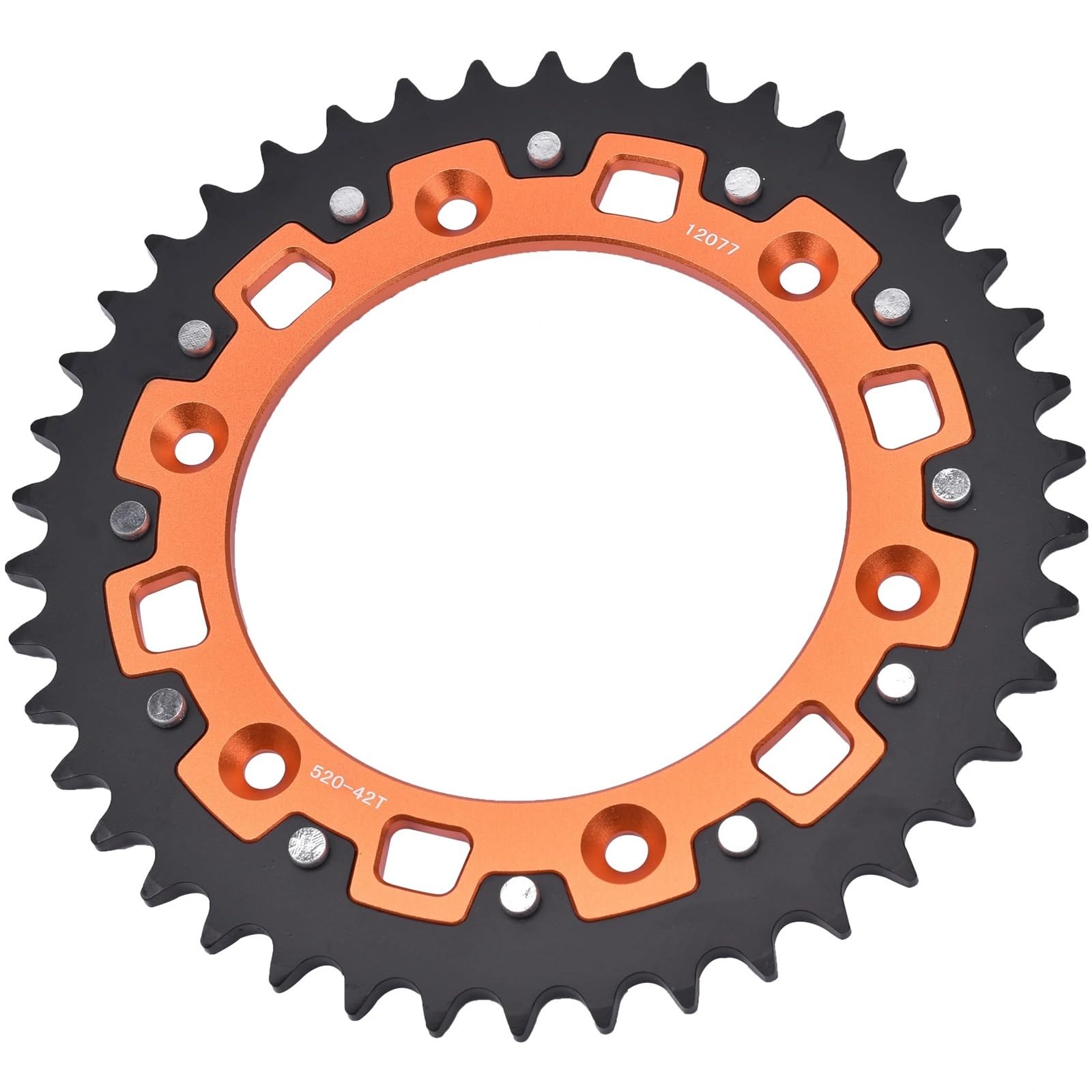 NKURTPC Motorcycle Sprocket Fit For 790 890 620 ADV 600 640 625 LC4 400 SX 620 EGS-E 690 Enduro 520 Front Rear Sprocket(520-42T Rear)