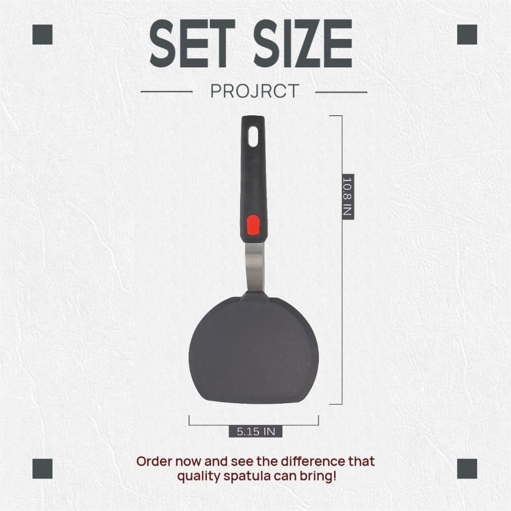 Silicone Spatula, Heat Resistant Food Grade Silicone Spatulas for Nonstick Cookware, Dishwasher Safe Kitchen Utensils BPA Free Rubber Spatula for Egg, Pancake, Fish, Burger