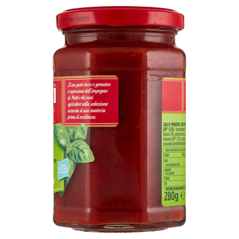 Italian Gourmet Bundle - Salsa de tomate y albahaca (12 x 280 g) + Polpa italiana Gourmet gratis – Sugo italiano con Pomodoro Rossoro & Basilico Genovese DOP, pasta y reserva, 3,36 kg