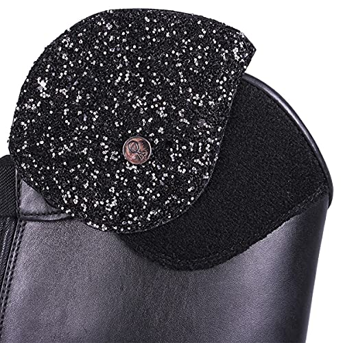 Bottes d'équitation QHP Romy Junior Noir 38 idéales pour le concours - 4