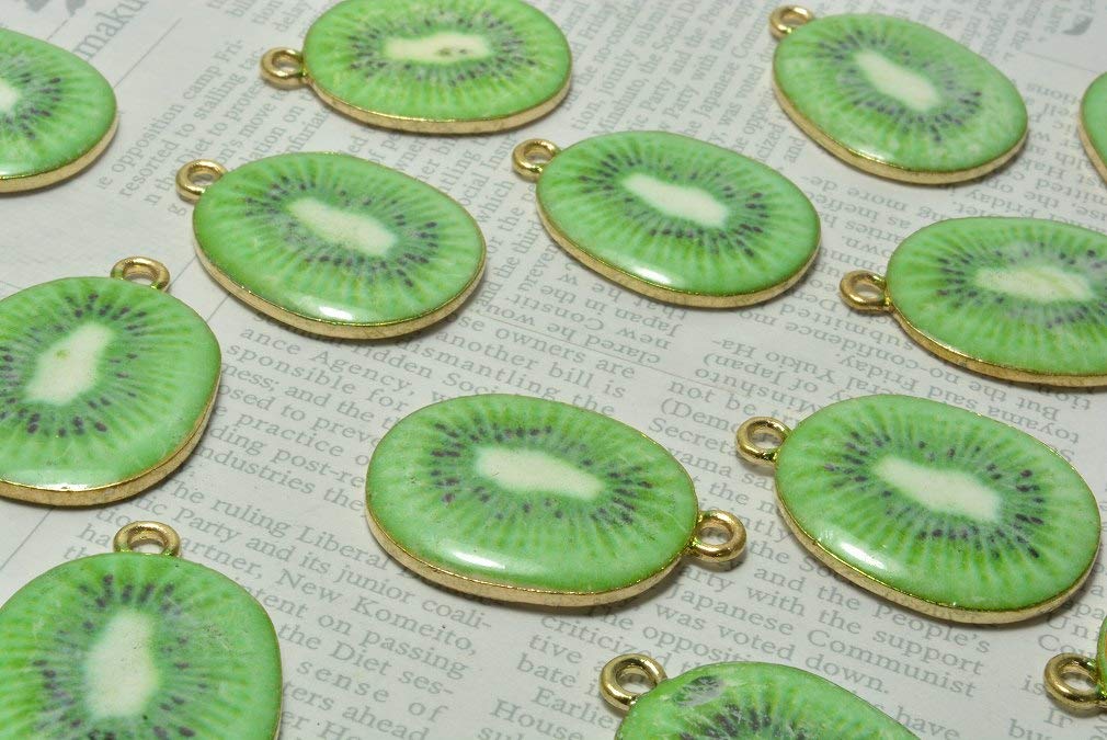 Amazon | 6個 ビーズクラブ フルーツ チャーム キウイ 2.6mm ピアス