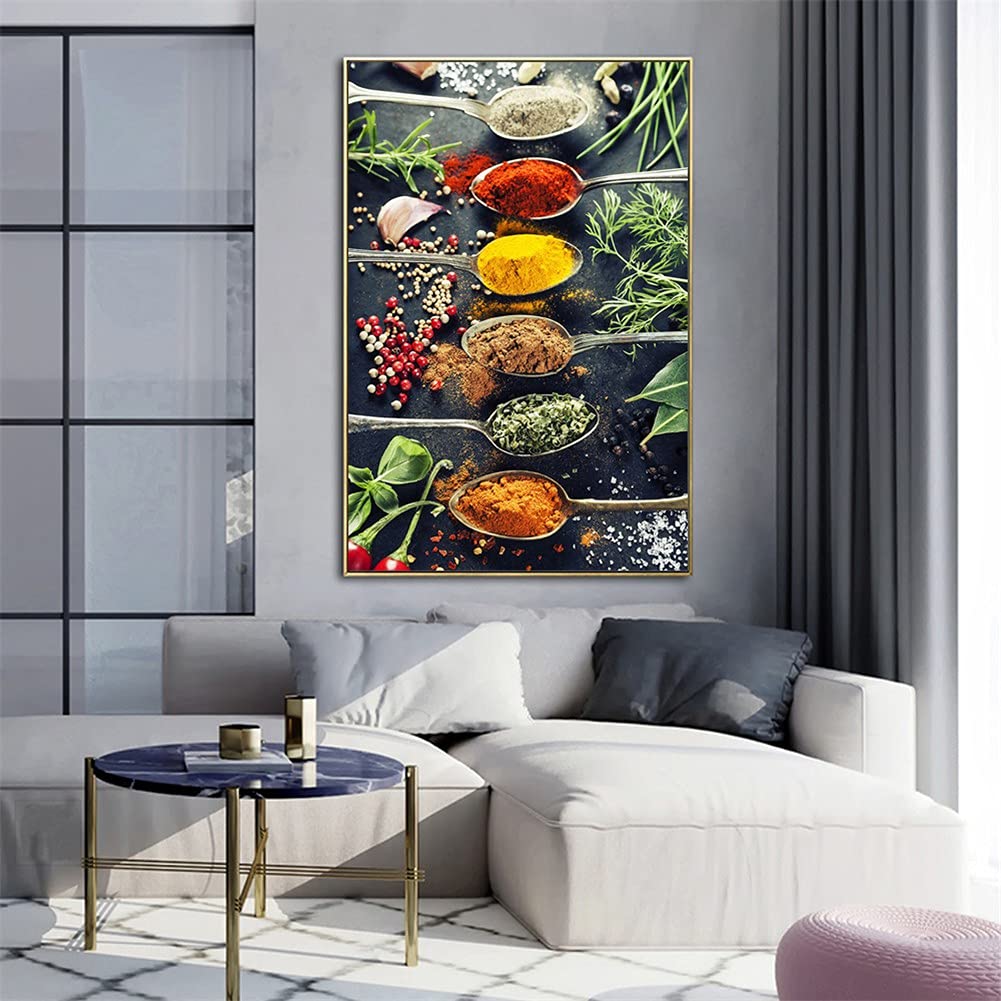 Broderie Diamant Condiments colorés 80x110cm en strass ronds pour déco