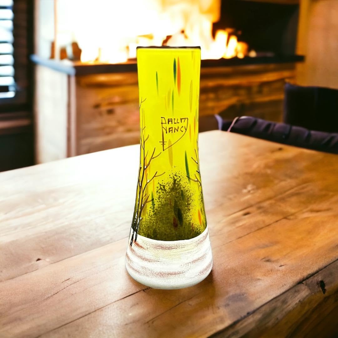 証明書】ドームナンシー花瓶高さ 28cm 被せガラスアンテルカレール京本