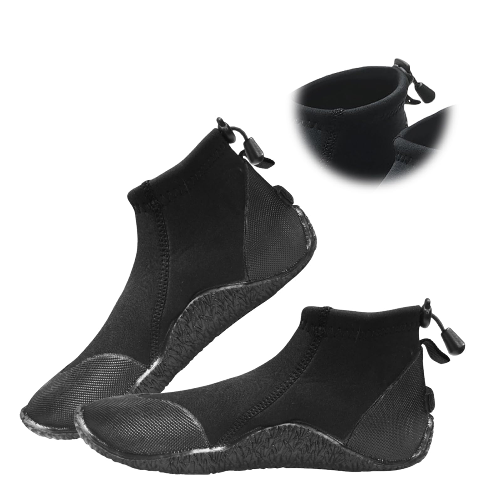 Botas de buceo de neopreno de 3 mm para adultos con suela de goma antideslizante, zapatos de playa portátiles para evitar colisiones, botas de buceo cortas para surf, natación, barco