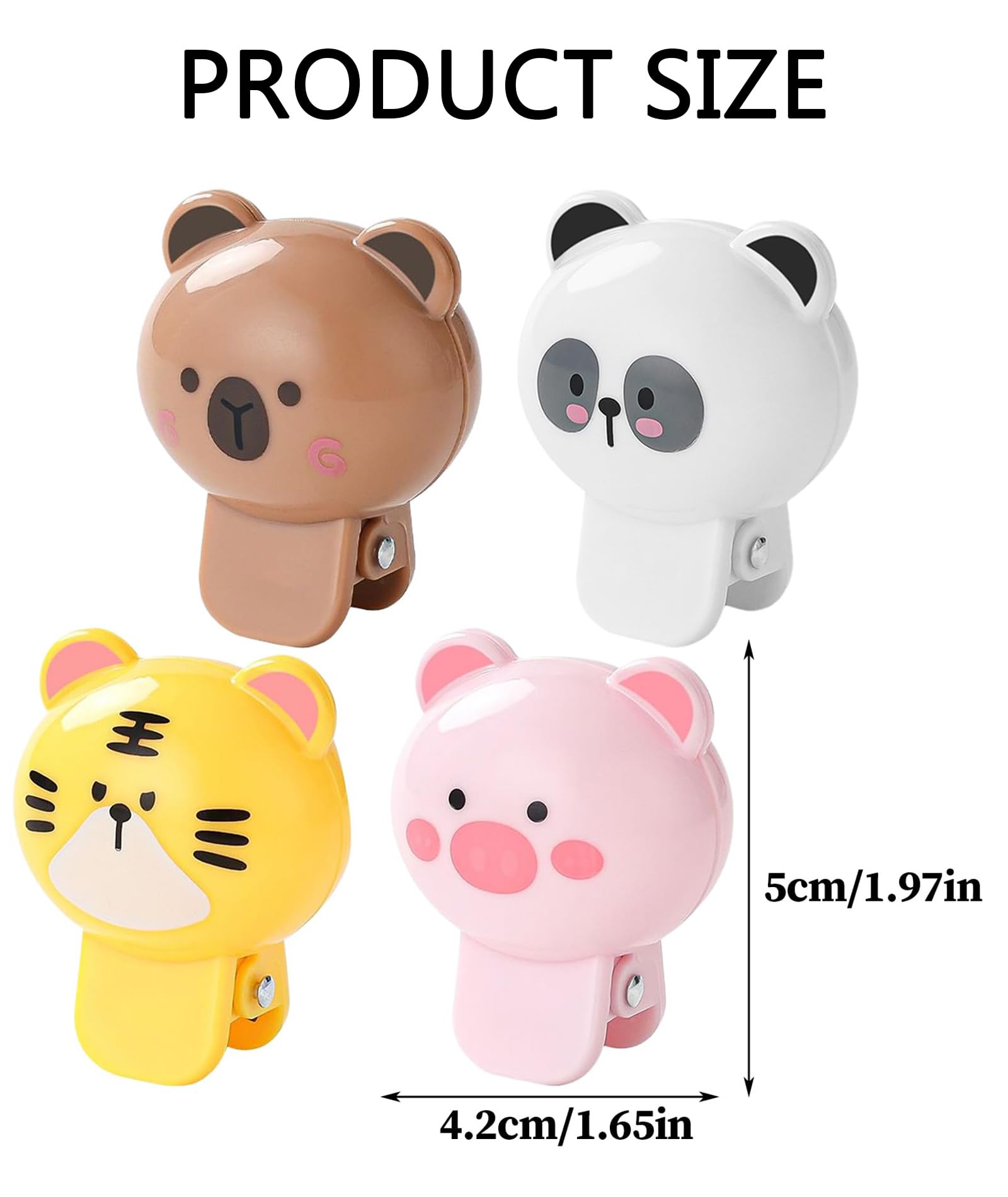 Zbdroxygen 4Pcs Animal Toothbrush Cover Case, Travel-Friendly Tooth Brush Cap Cover with Breathable Design, Cute Animal-Themed Toothbrush Cover for Families and Travel
