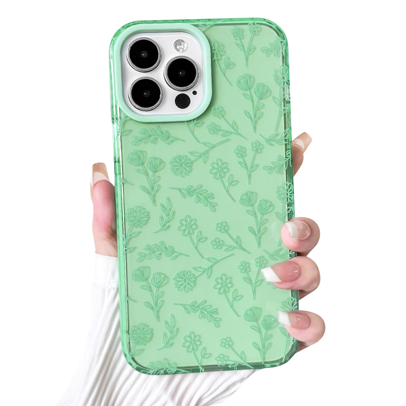 Custodia NITITOP Per IPhone 14 Pro Trasparente Con Porta Carte A Fiore - TPU Morbido