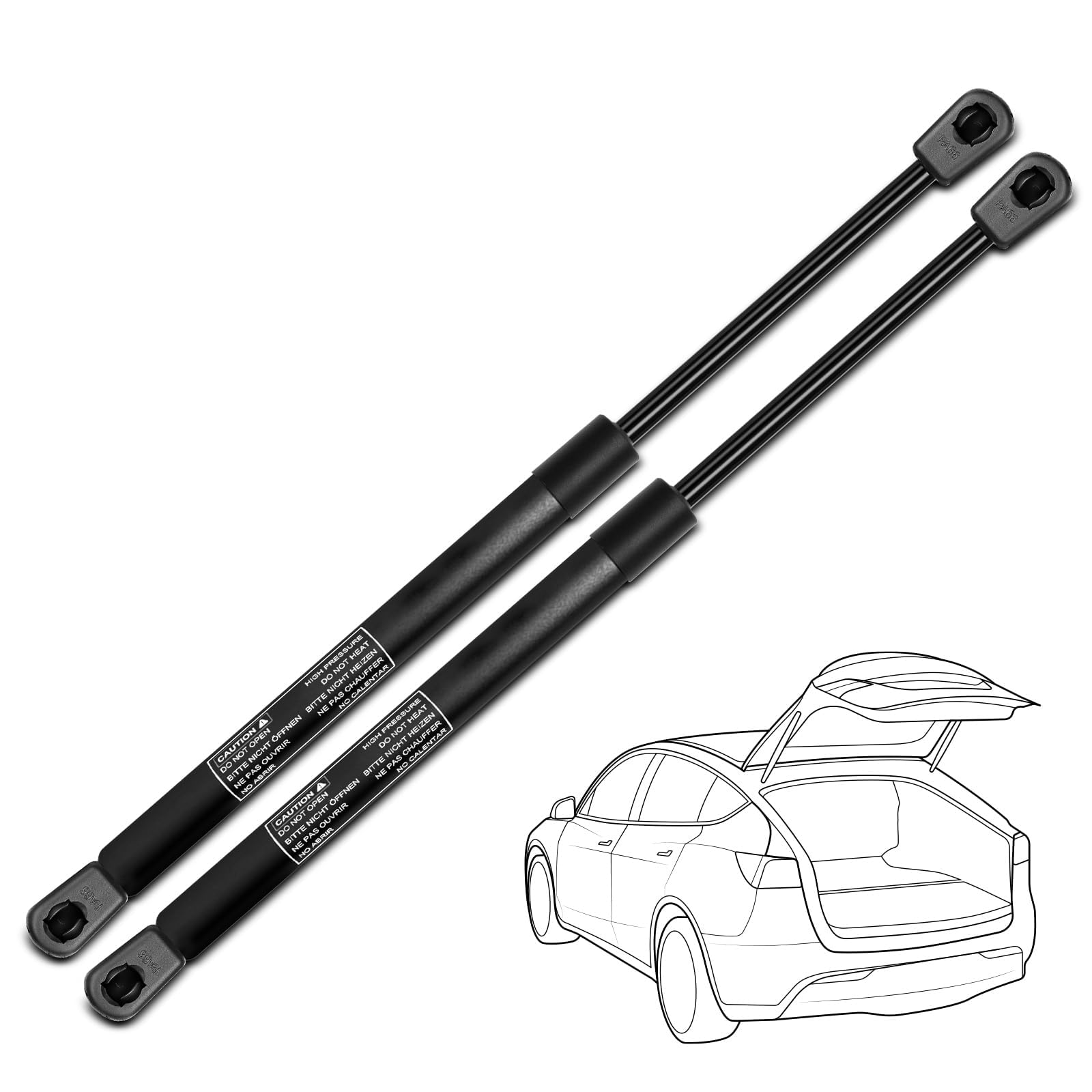 Tryagat 2 Pcs Tailgate Gas Struts for Mitsubishi Outlander 2003 2004 2005 2006 Sport Utility, Replace# MR991808