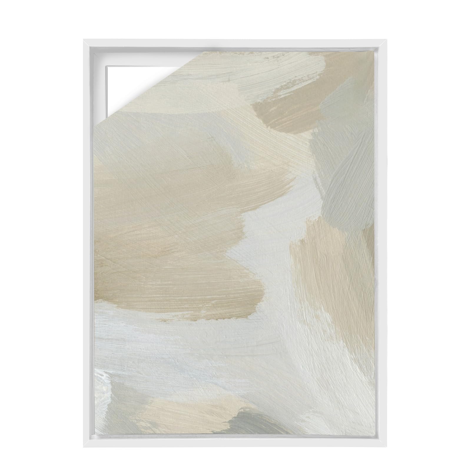 Floater Frame 30x40cm, Depth Effect MDF Picture Frame for Paints, Photo, Pre-drilled Holes DIY Canvas Frames Set for Gallery, Bedroom (White, 30x40cm) — image 1