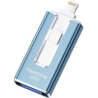 SUDEHO Chiavetta USB 256GB per iPhone certificata MFi, 4 conn USB3.0
