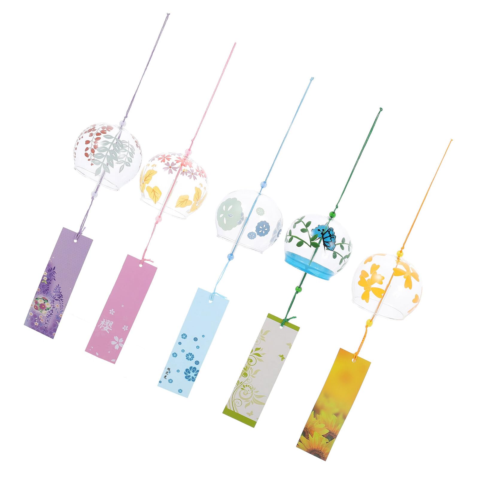 Carillons à vent en verre transparent suspendus déco extérieure patio