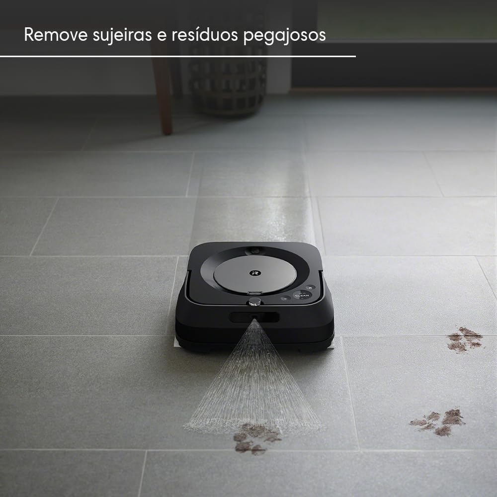 Robô Passa Pano Inteligente Bivolt Braava jet® m6 Graphite iRobot