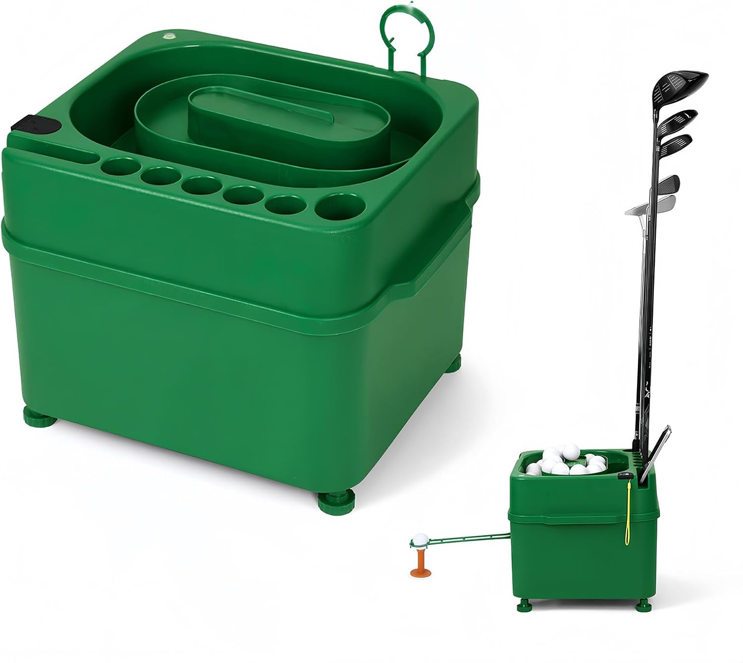 Automatic Golfs Ball Dispenser, Electric Induction Ball Machine, with 6 Stands, Dual Mode Ball Delivery, Adjustable Stand Height, Can Hold 40 Balls, for Indoor and Outdoor Training