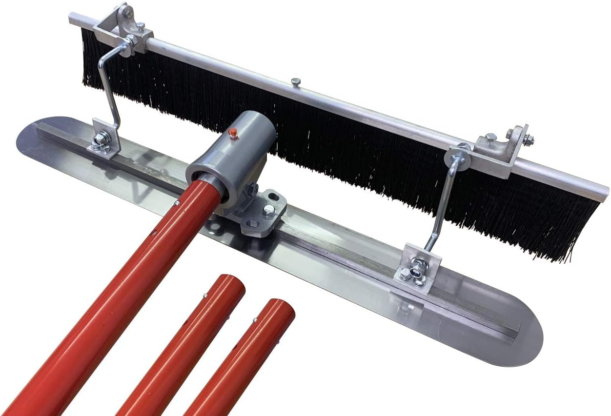 Concrete Finishing Broom Brush Kit with Fresno Kit Options Concrete Tools (4ft Concrete Broom
