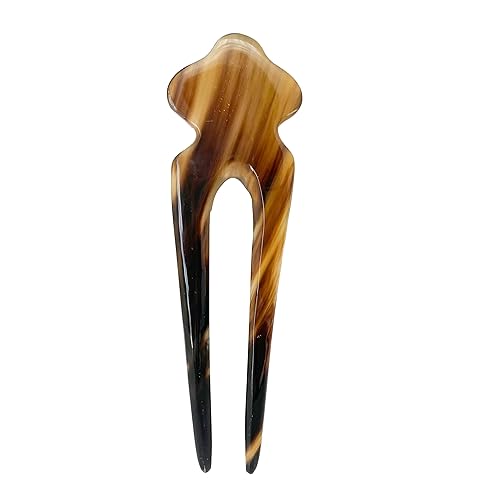 Hair Sticks For Long Hair - Buffalo Horn Hair Smoothing Stick - Hair Stick Pin 5 inches (Q)
