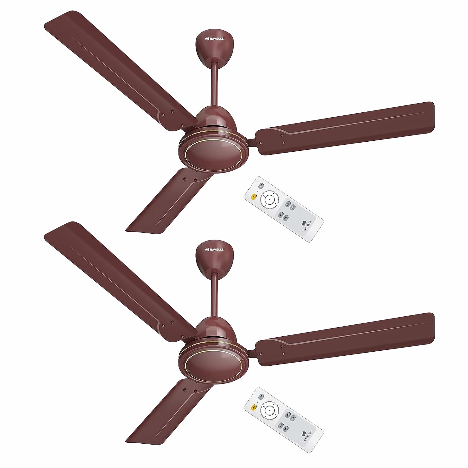 Havells 1200mm Glaze BLDC Motor Ceiling Fan | 5 Star with RF Remote, 100% Copper, High Air Delivery | Upto 60% Energy Saving, ECO Active Technology, Inverter Friendly | (Pack of 2, Brown) (B0CKZ9TZZX) Amazon Price History, Amazon Price Tracker