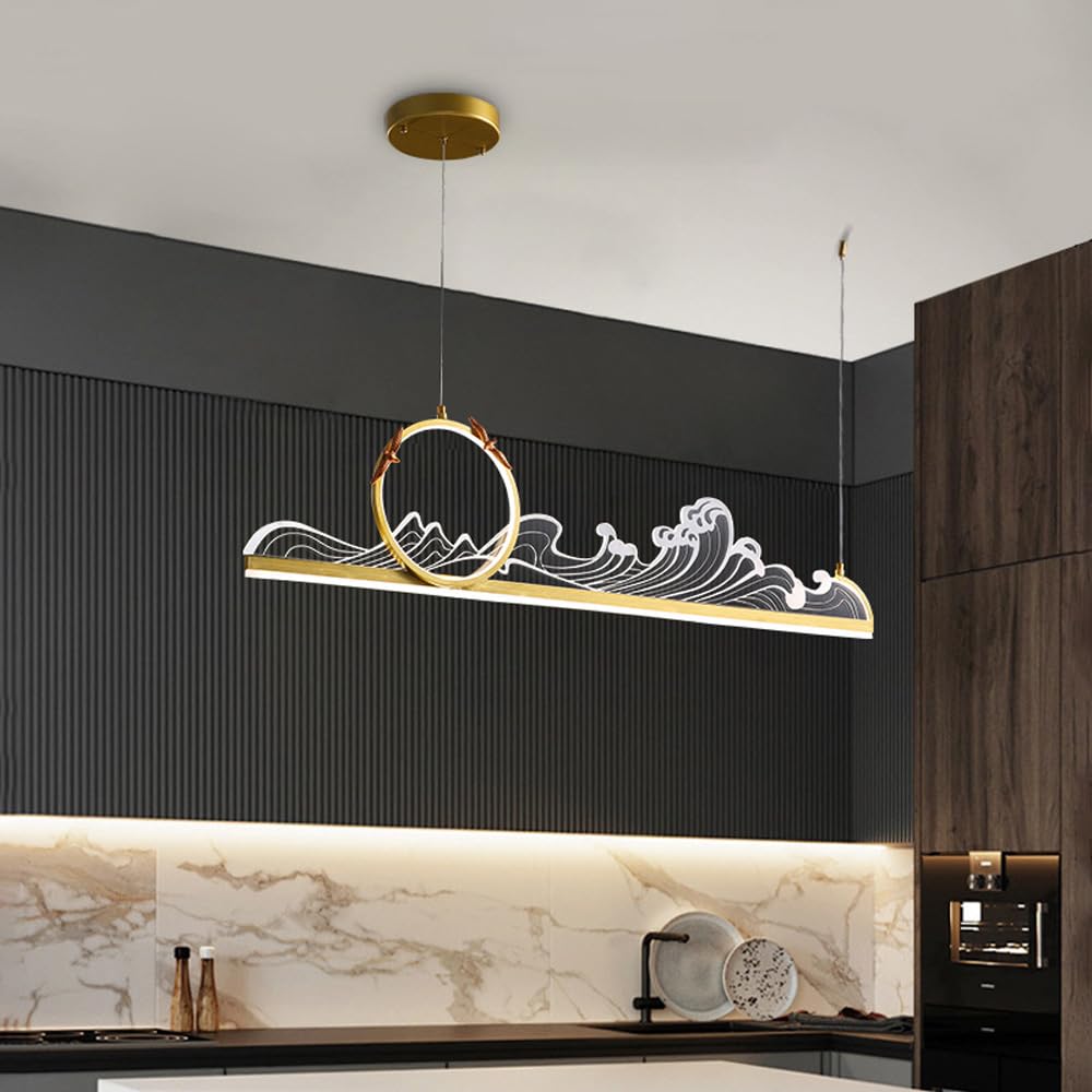 SXECAEPS Modern creative chandelier Modern Nordic Acrylic LED Pendant Lights Dining Room Kitchen Lighting Lustre Decor Indoor Bar Hanging Fixture Height Adjustable Living Light