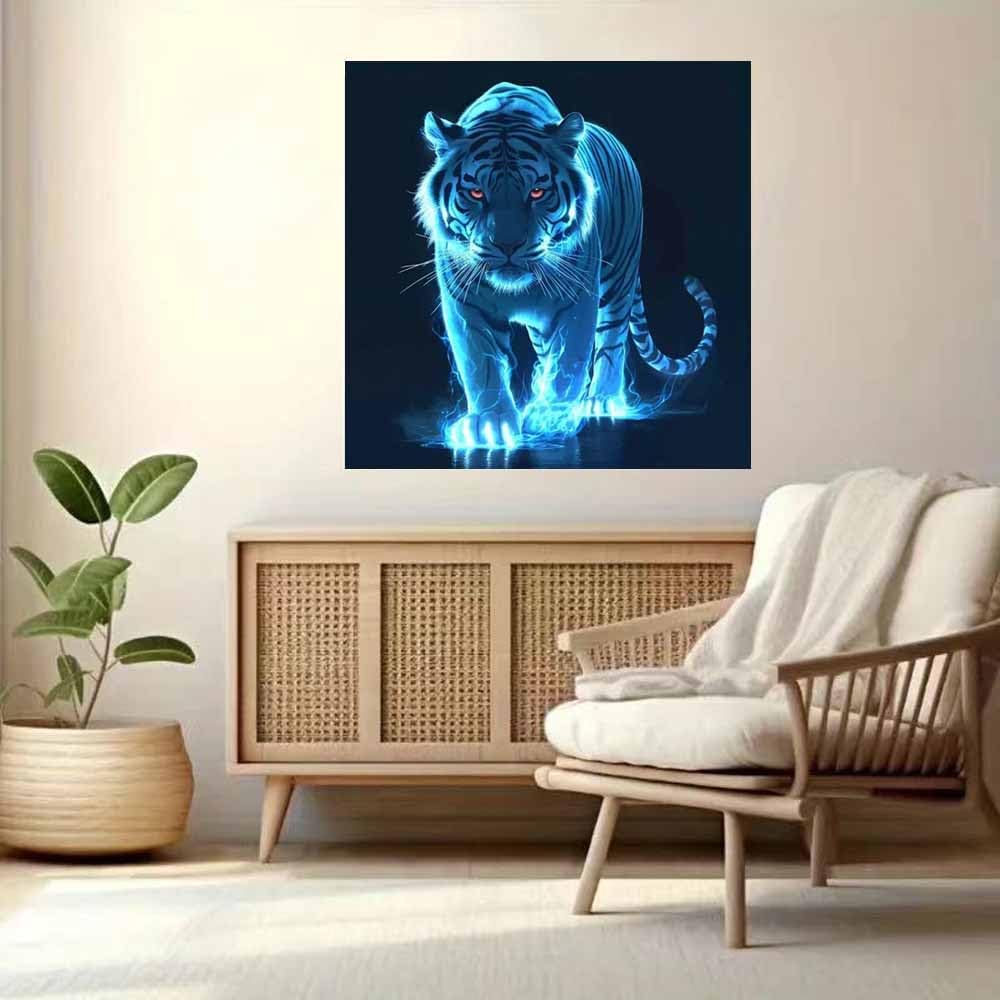 VAIIEYO 5D Diamond Painting Kit Completo - Tigre Su Tela 30x40 Cm - Fai Da Te Con Strass E Strumenti Inclusi - 3