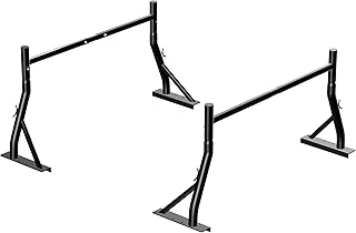 TMS 800Ibs Capacity Extendable Universal Steel Pick-Up Truck Ladder Rack Utility Two bar Set (Patent Pending)