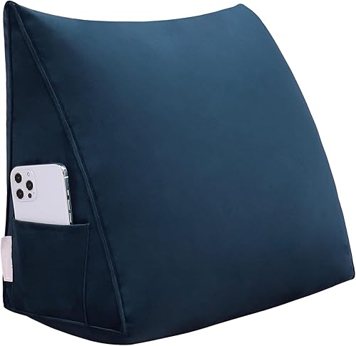 Vista 39 de Almohada de Cuña para Cabecero, Almohada Bolster Grande para Lectura, Almohadas para Sentarse en la Cama para Adultos, Cojín Triangular