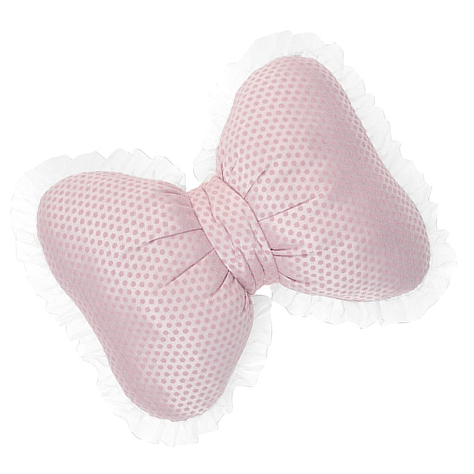 Kaeltsyn Safe Plush Cushion Lovely Bowknot for Family Living Room Decoration and Child Friendly Washable Pillow