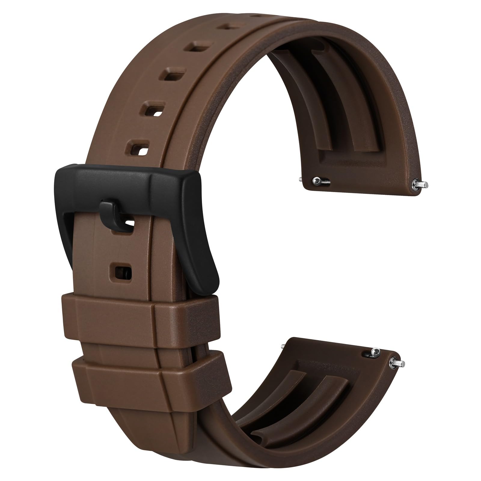 Anbeer Uhrenarmband aus Leder mit Schnellverschluss, echtes