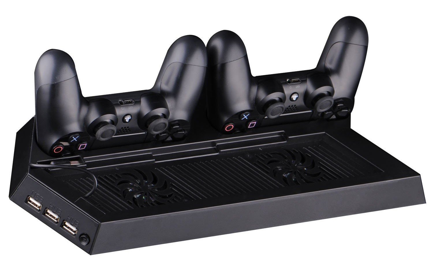 Link-e : Soporte de Ventilador Vertical, Refrigerador, Cargador USB Compatible con Consola y Gamepad Original PS4 (Primera Version)