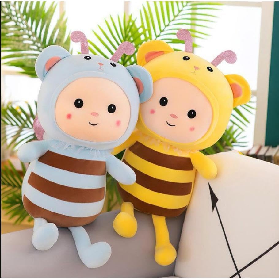 SUFY Adorable Plush Bee and Mouse Stuffed Animals, Set of 2, 25 cm Tall