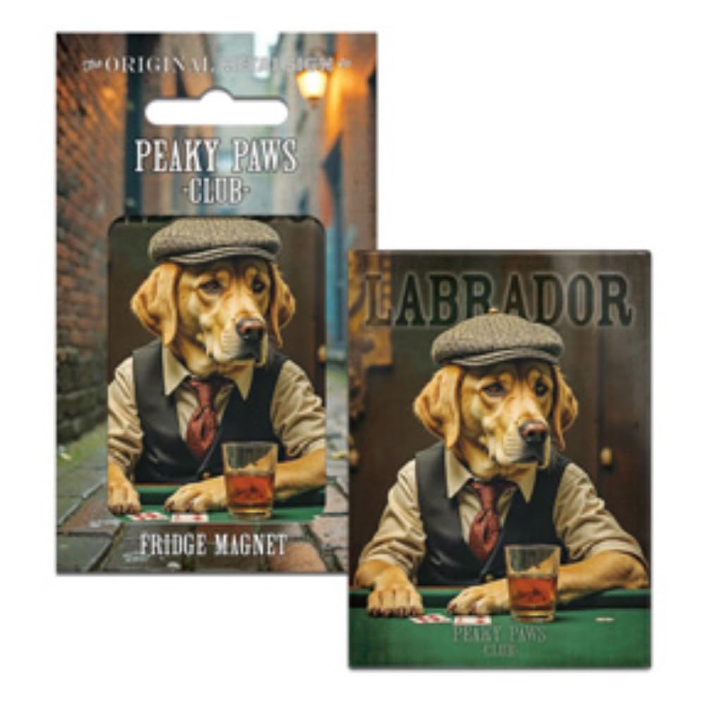 Fridge Magnet (65 x 90 mm) - Peaky Paws Club - Yellow Labrador
