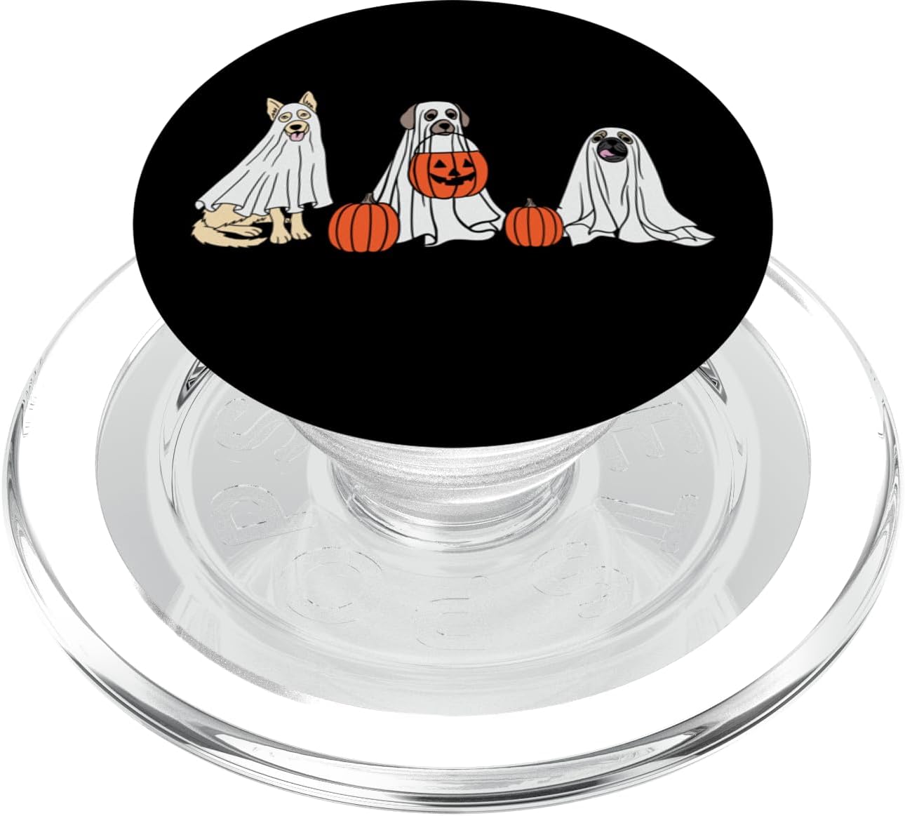 Ghost Dog Halloween Funny Dogs Ghosts Dog Lovers PopSockets MagSafe PopGrip for iPhone