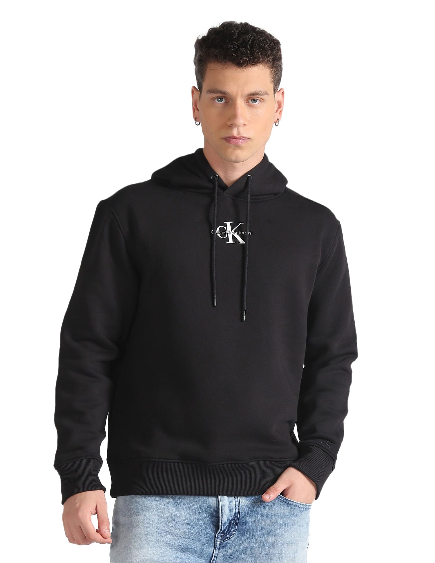 Calvin Klein Felpa Uomo Monologo con Cappuccio