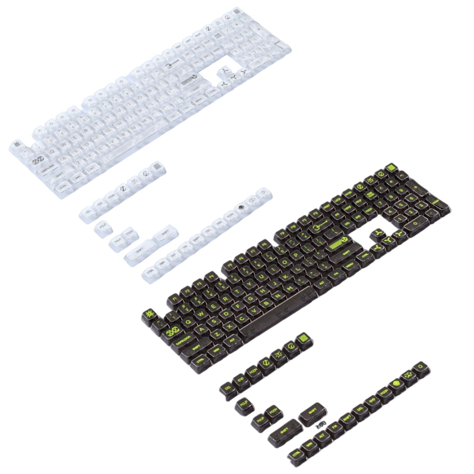 Copritasti per PC 131 tasti per tastiere meccaniche Classici keycaps trasparenti completamente trasparenti per giochi