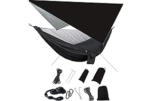 Camping Hammock Set with Fly Tarp and Mosquito Net