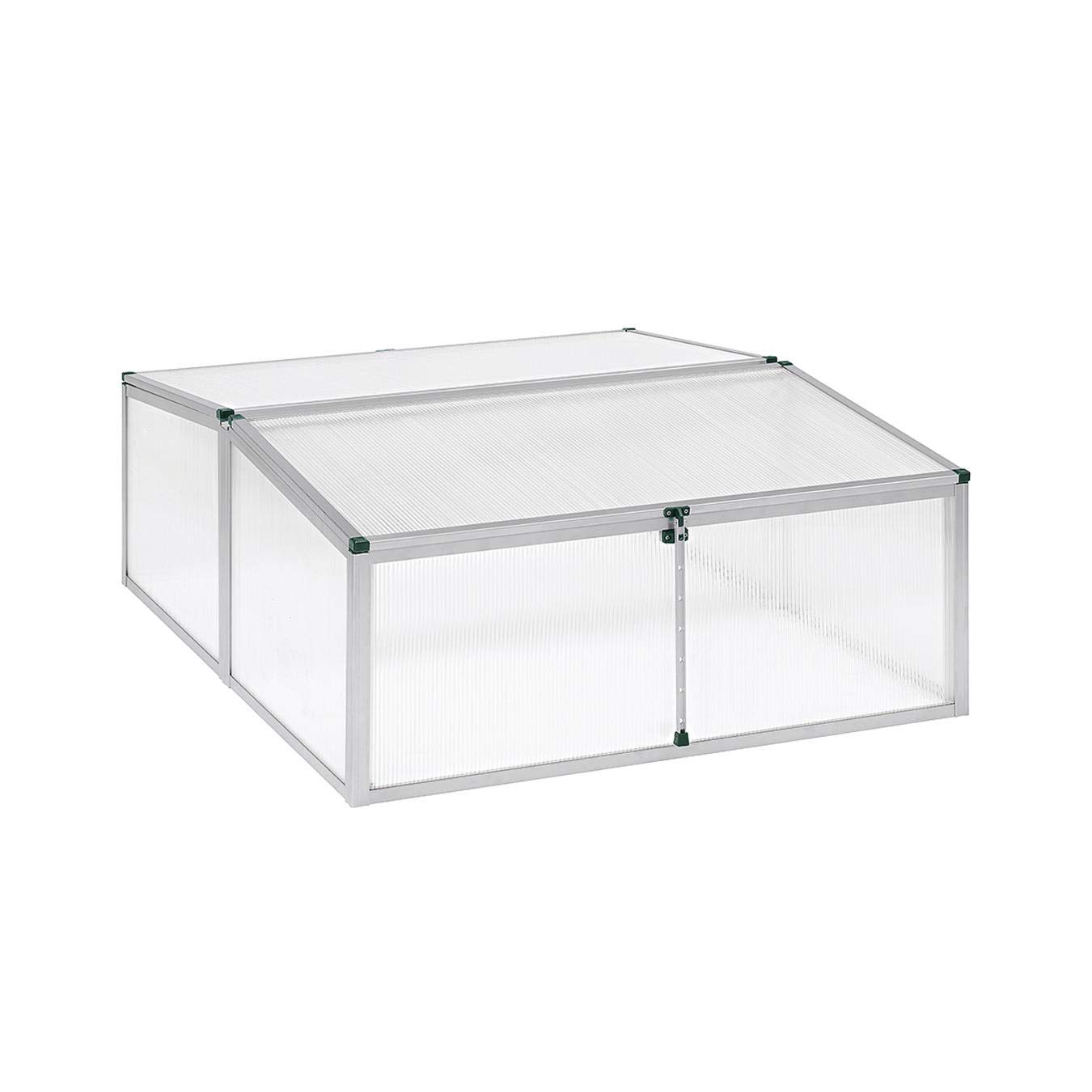 Beckmann FS2 Frühbeet Typ Allgäu Modell 2 – Extrem Stabil: Hagelfeste 6mm Platten – Made in Germany – UV-Schutz—Premium Aluminium Mini-Gewächshaus – 100x120cm