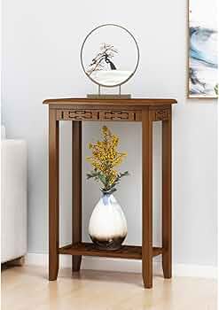 Amazon.co.jp: [ムリョ] 花台 木製 総無垢材 フラワースタンド 玄関