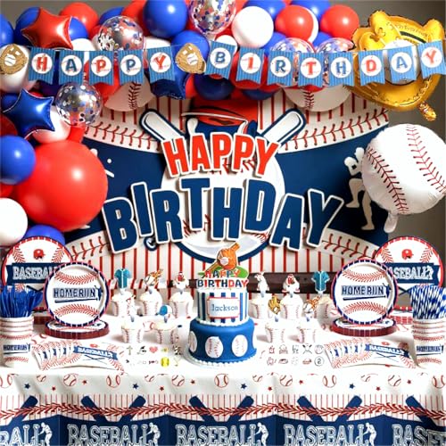 Baseball Birthday Party Decorations, 245 Pcs Baseball Themed Party...