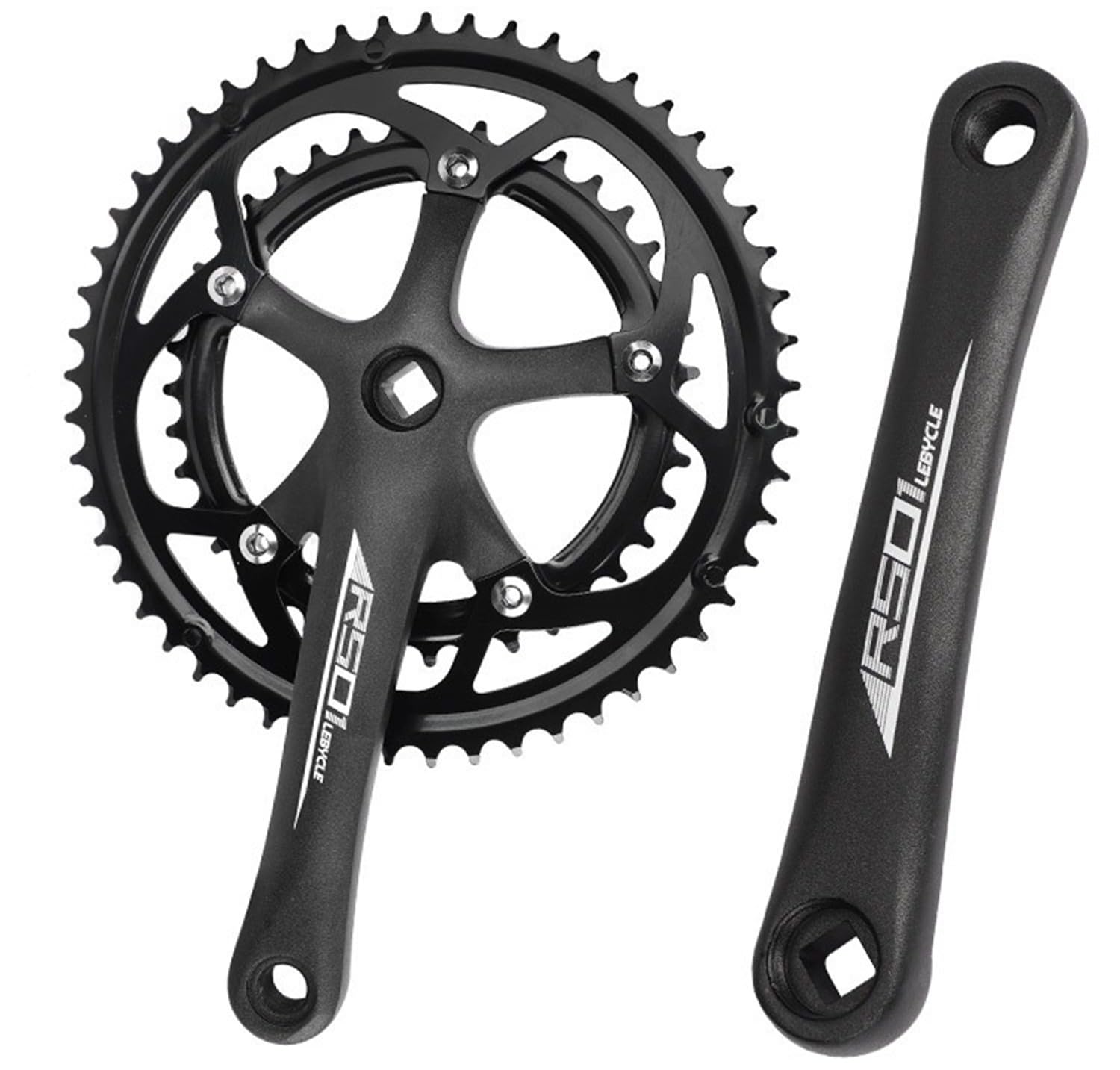 Guarnitura Bici 170 Mm 39/53T Lega Di Alluminio Set Di Pedivelle Adatto Alle Guarniture Per Bici Da Strada, Pedivella Bici, Pedivelle Mtb