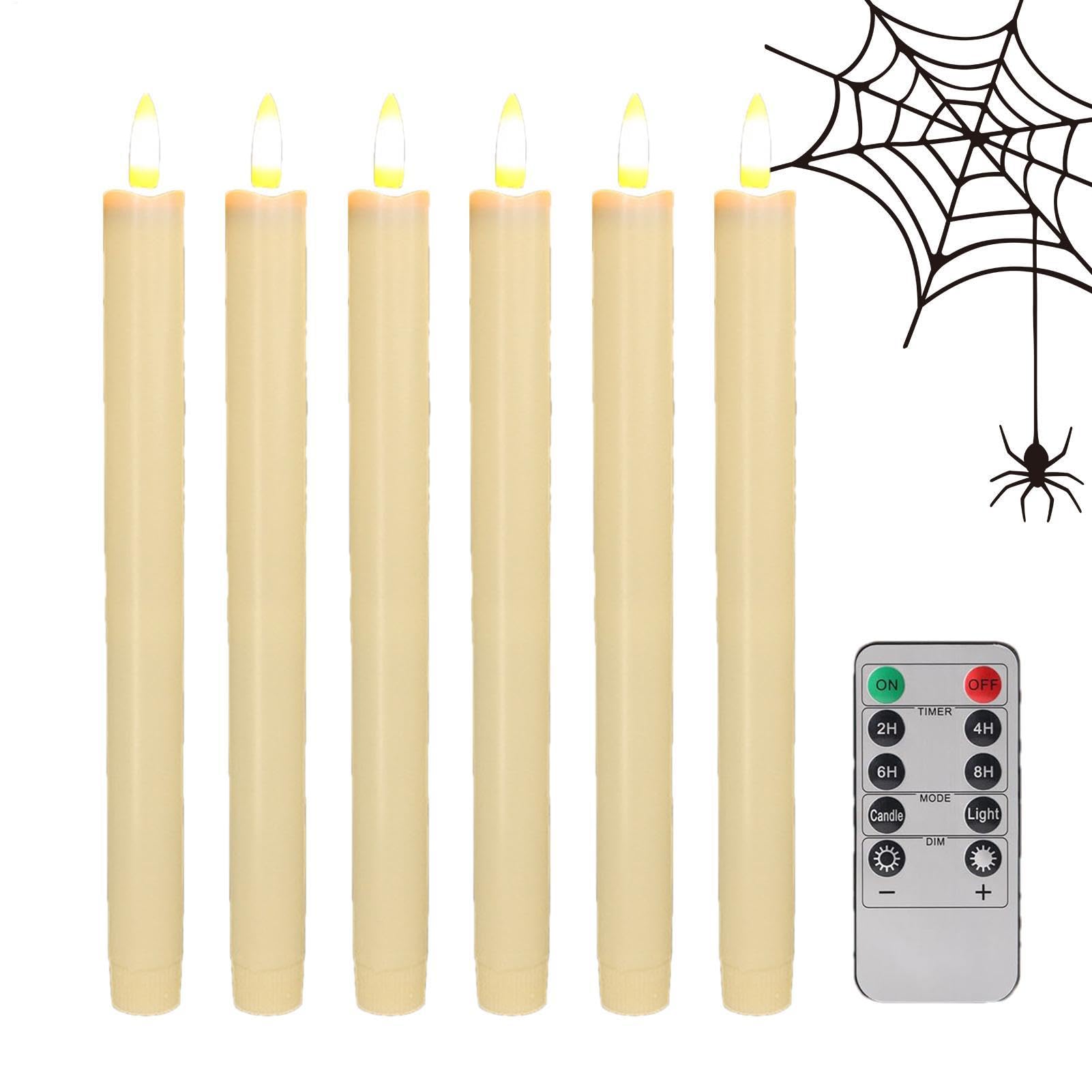 Vela LED sin llama grande de 8,8 pulgadas funciona con pilas para hogar 8