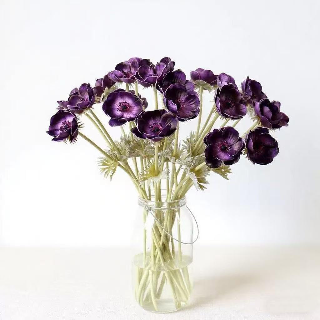 Romase Artificial Anemone Bushes Purple
