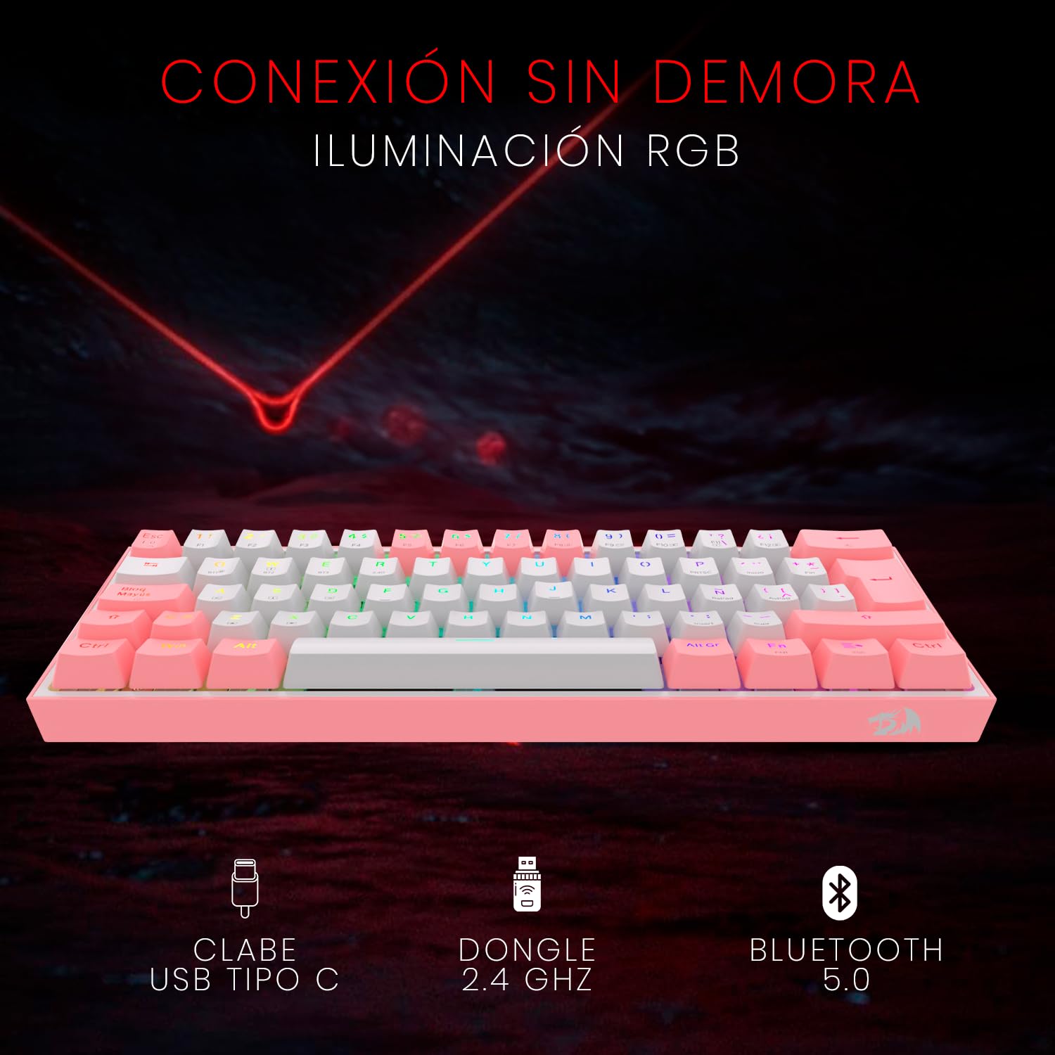 Redragon K616 Fizz-Pro RGB Wireless Mechanical Gaming Keyboard