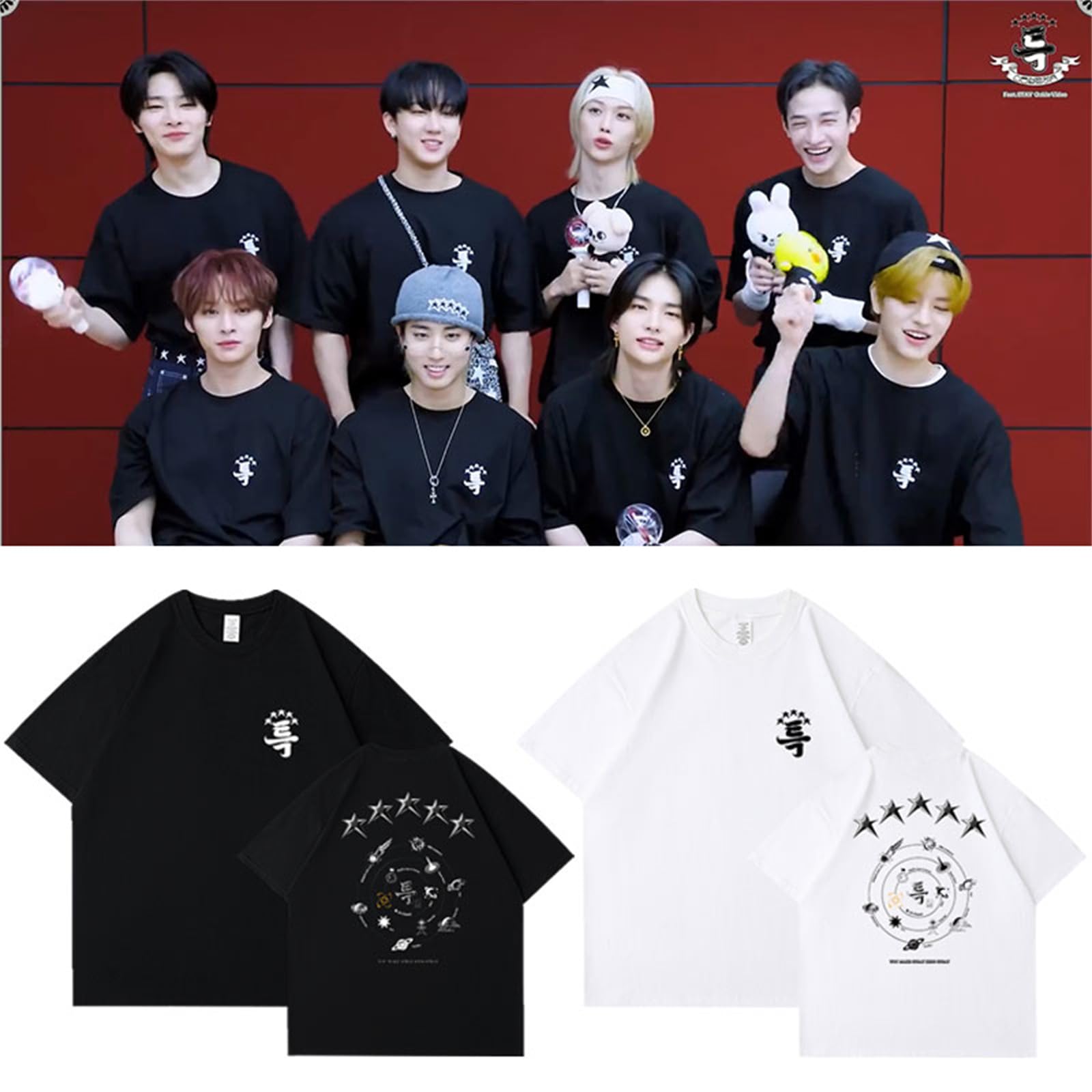 straykids メンバー全員直筆サイン入りtシャツ straykids メンバー全員の直筆サイン入りTシャツ StrayKids