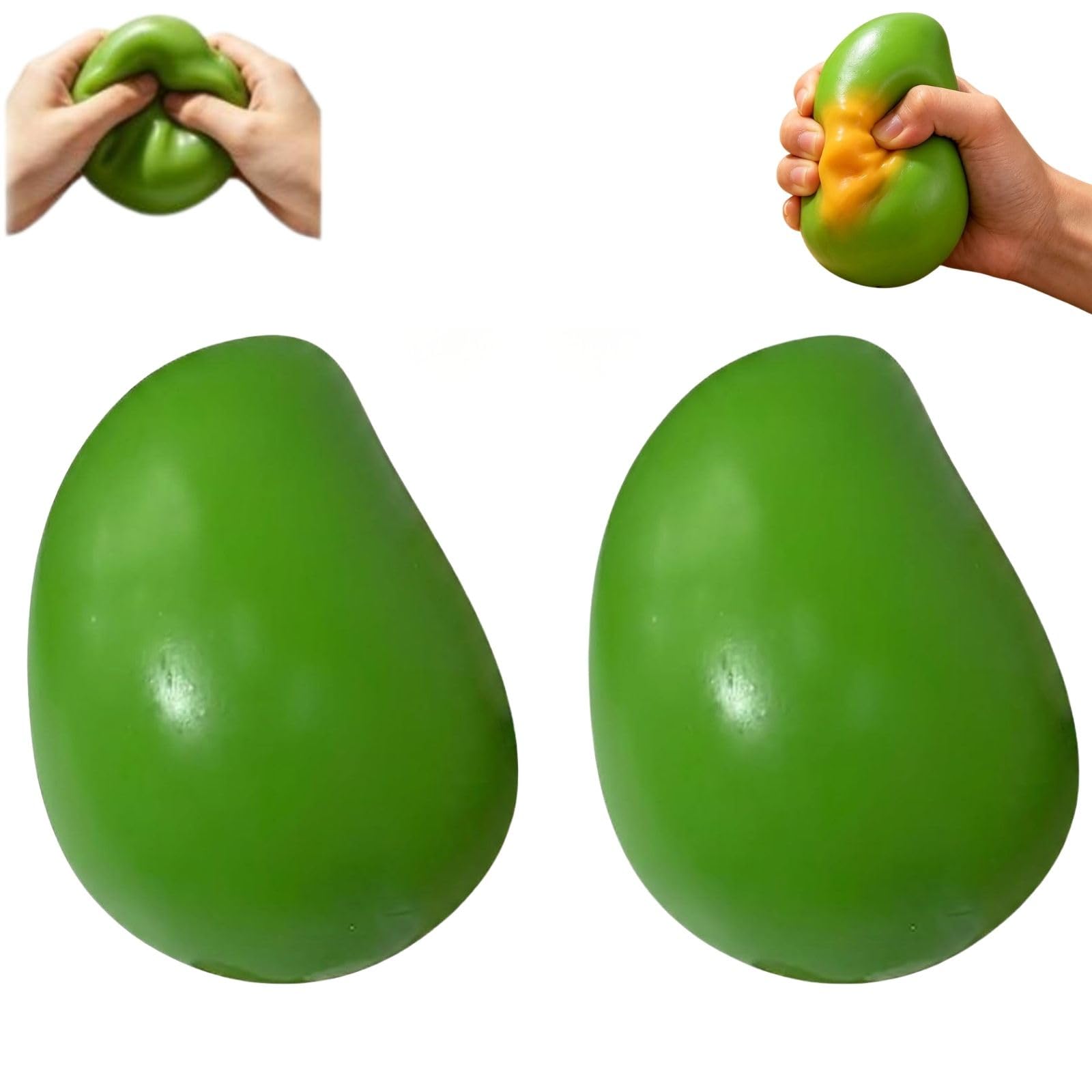 Crunchy Mango Squishies, Chameleon Mango Squeeze Stress Ball, Color Changing Fidget Toy, Chameleon Fruit Stress Textured Sensory Ball for Anxiety Relief Party Favors Adults，2PCS