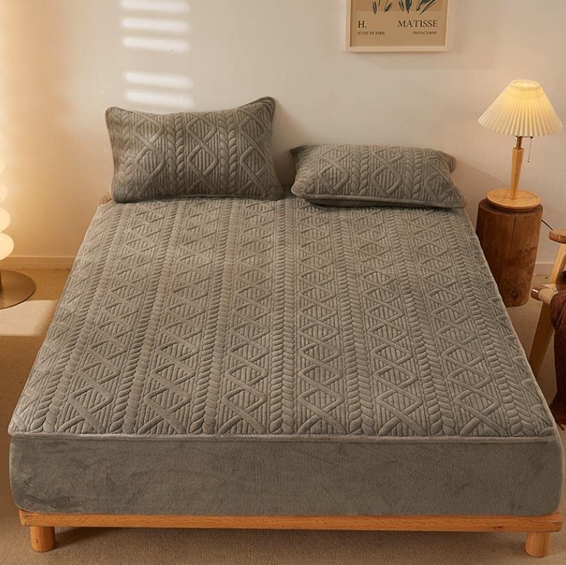Drap housse grand bonnet en velours corallien fini le drap qui glisse du matelas