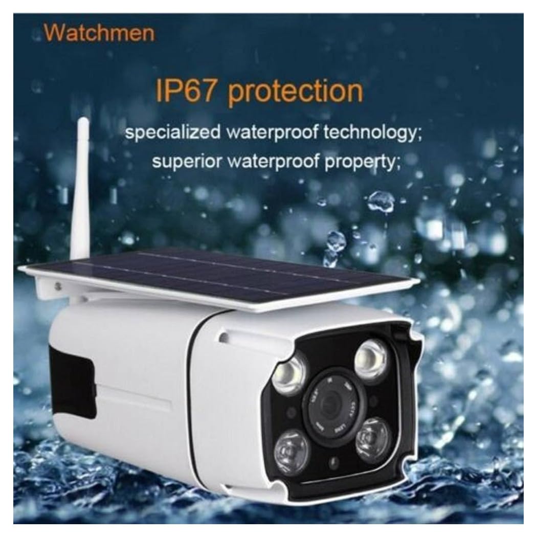 Trade Shop - Telecamera con Pannello Solare WiFi da Esterno Ip67 2.0mp Sensore PIR 202 Had