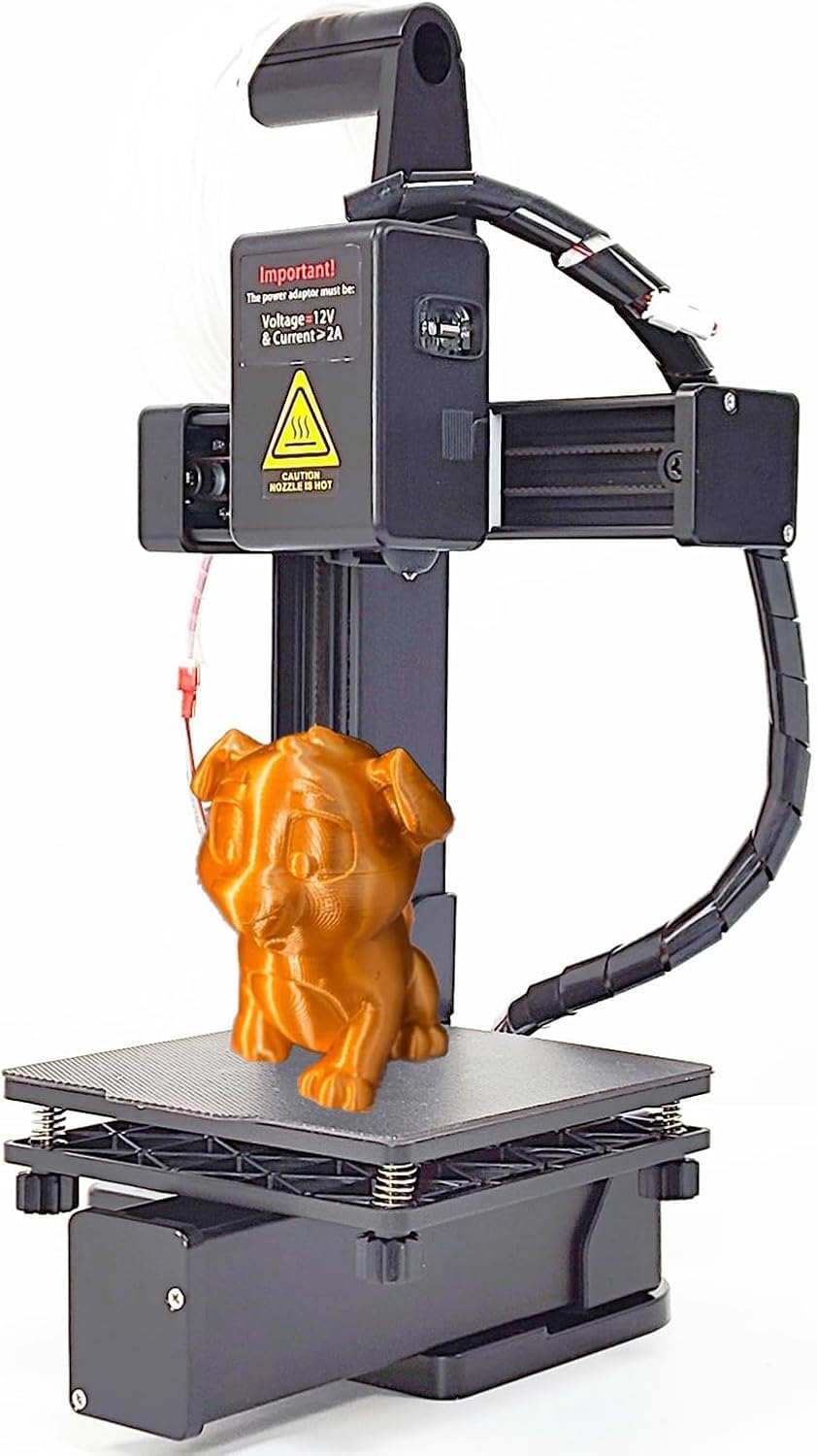 Kleiner 3D-Drucker für Anfänger, kompakte 3D-Druckmaschine, kleine Größe mit ABS-Material, unterstützt TPU-PLA-Filamente, für PLA-TPU-Filament, B