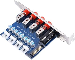 HDD Power Control Switch, Hard Drive Selector Hard Disk 6 Ways Control SATA Drive Switcher Power Supply Switch Module for Desktop PC Computer